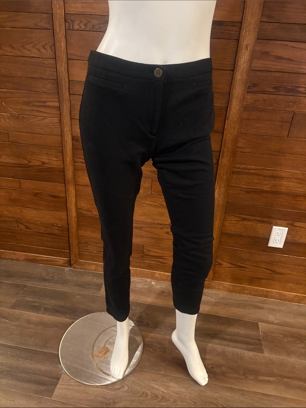 Talbots Black Slim Cropped Ponte Trousers
